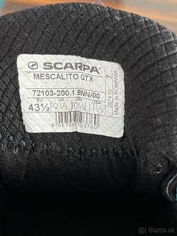 Scarpa Mescalito GTX shark/azure 43,5 - NOVÉ - 5