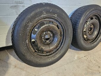 Plechové Disky 5x100+Zimné pneu 195/65 R15 - 5