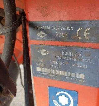 Disková kosačka kuhn gmd 602 lift control - 5