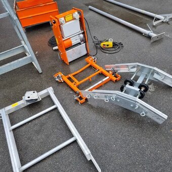 Rebrík 14m strešný výťah GEDA Lift250 - dovoz Nórsko - ako n - 5