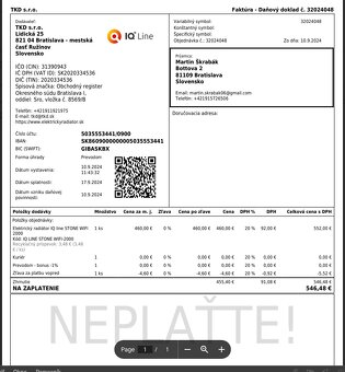 Elektrický radiátor IQ line STONE WIFI 2000 - 5