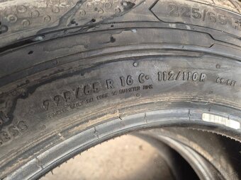 225/65 r16C letné 2 ks CONTINENTAL dezén 7,8 mm - 5