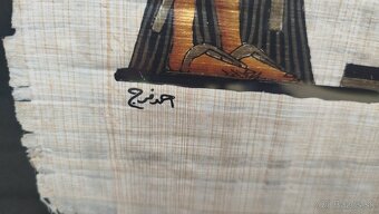 Egyptský obraz originál papyrus ručná maľba - 5