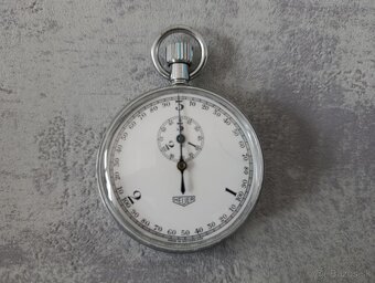 Velmi staré vojenské švýcarské stopky mikrograph Heuer - 5