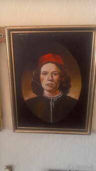 Predaj Olejomaľby kvetov a kópií portrétov v rámoch - 5