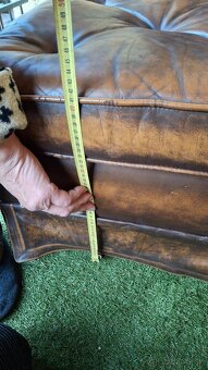 Luxusná kožená taburetka - 5