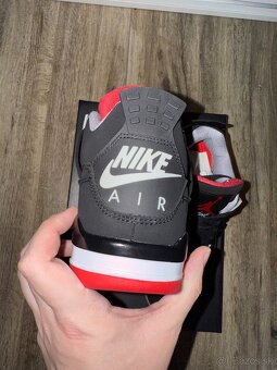 Air jordan 4 fire red cement grey - 5