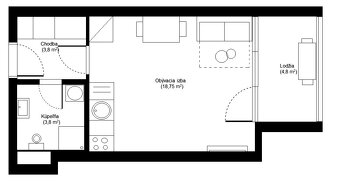 1 izb. byt v projekte Watsonova - 5