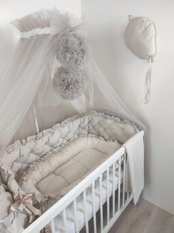 Mantinel do postielky bežová - 5