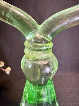 Secesny svietnik uránové sklo - 5