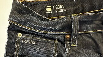 Nové pánske,kvalitné džínsy G STAR RAW 3301 - 31/32 - 5