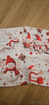 Červené vianočné obliečky 45x45cm / Nové - 5