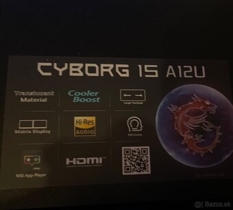 MSI Cyborg 15 A12UC-144CZ, čiernej farby - 5