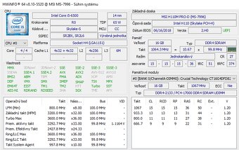 Zakladná doska MSI H110M PRO-D + procesork i5 6500 - 5