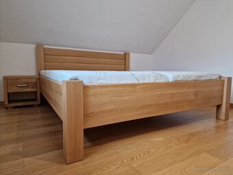 Manželská masívna postel z dreva - 5