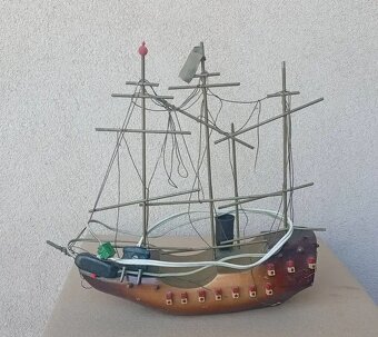 Veci zo skla, retro šunkovar, retro lampička. - 5