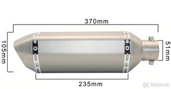 Nový ladený športový univerzálny moto výfuk + DB Killer - 5