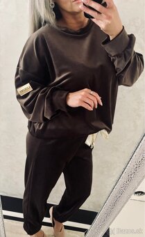 Damska talianska velurova suprava choco - 5