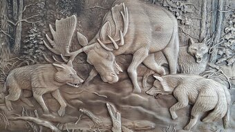Drevený obraz Poľovnicke motivy 56×80cm.hr.4cm - 5