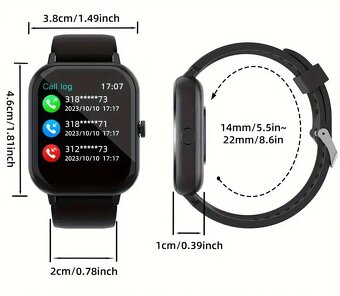 Fitness smart hodinky X8 (čierne, sivé, ružové, zlaté) - 5