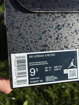 Air jordan 4 retro red cement 43 - 5