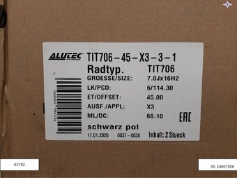 Nissan Navara alu disky 7J 6x114,3 R16 ET45 1218 - 5
