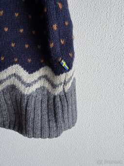 Vlnený sveter Fjallraven Ovik Knit Sweater M Dark Navy - 5