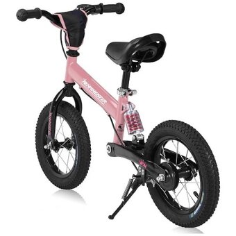 Detské odrážadlo s odpružením zelené alebo ružové - 5