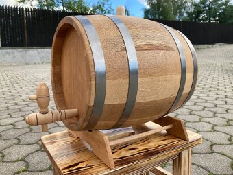 Nové drevené dubové sudy - 3l a 5l a 10l - dubové drevo - 5