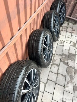 Predám ALU disky R17 + letné pneu Continental - 5