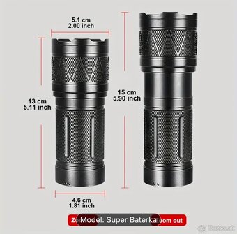 Super silná LED baterka 12000mAh - 5