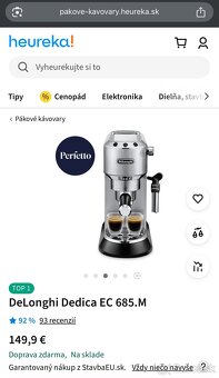 Predám pákový kávovar Delonghi - 5