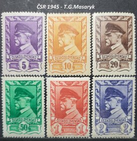 Poštové známky, filatelia: ČSR+ČSSR, slávne série C - 5