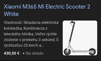 Elektrická kolobežka Xiaomi M365 MI2 - 5