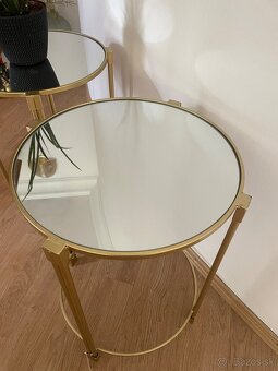 glamou zlate nocne stoliky \ prirucny stolik 60cm - 5