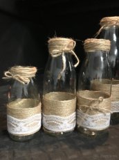 Jutova váza na svadbu - výzdoba svadobná - 5