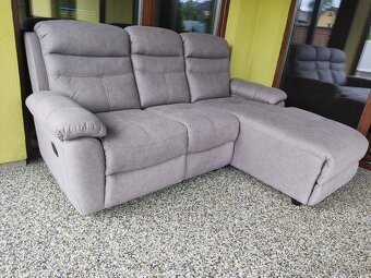 Sedacia súprava - ako nová, tvar L, rohová - 5