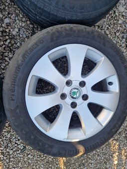 Škoda Alu disky s pneumatikami 205/55 R16 - 5