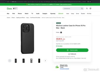 iPhone 16 Pro Max čierny kožený kryt - 5