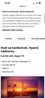 Predam Philips 80 cm (32") televízor Ambilight TV - 5