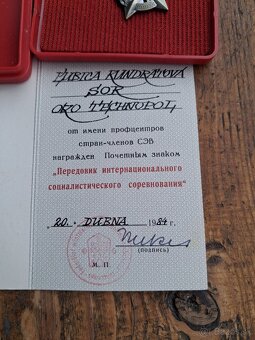 Medaile,vyznamenanie za socialisticke sutazenie - 5