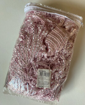 šnúrkový záves ružovo-strieborný - 5