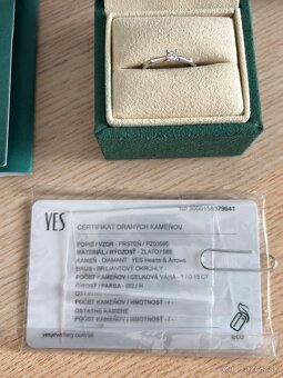 Zásnubný diamantový prsteň z bieleho zlata - 5