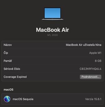 Pradám Macbook Air M1 late 2020 - 5