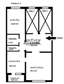 3 izb. byt Černyševského ul. – Petržalka na prenájom - 5