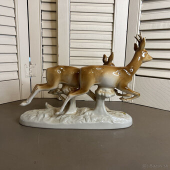 Porcelanová soška royal dux srnky - 5