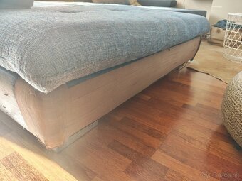 Rohová sedacia súprava - modrá farba - 5