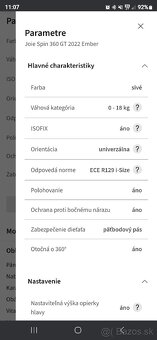 Autosedačka Joie I spin 360 ember - 5