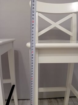 Barové stoličky biele - 5