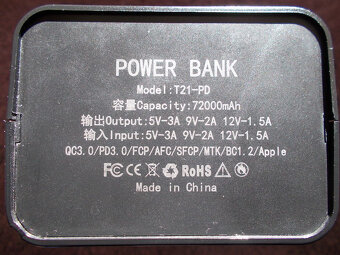 Predám prenosnú Powerbanku T21-PD pre batérie Li-Ion 18650 - 5